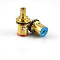 2pcs Replacement Brass Ceramic Stem Disc Cartridge Faucet Valve Quarter Turn 1/2inch for Bathroom Kitchen Tap(2pcs) - B07H5KBF8M